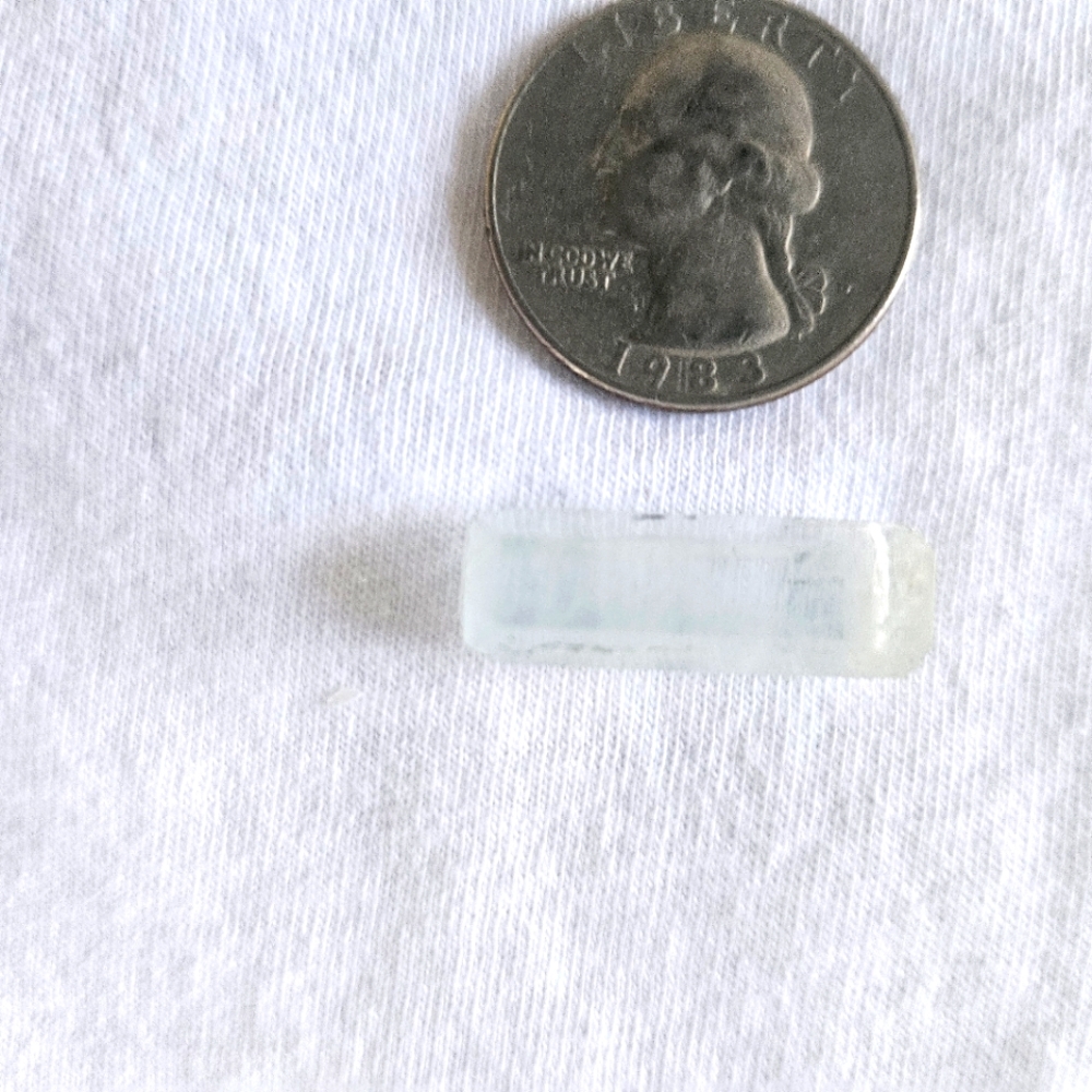 Aquamarine rod pendant drilled